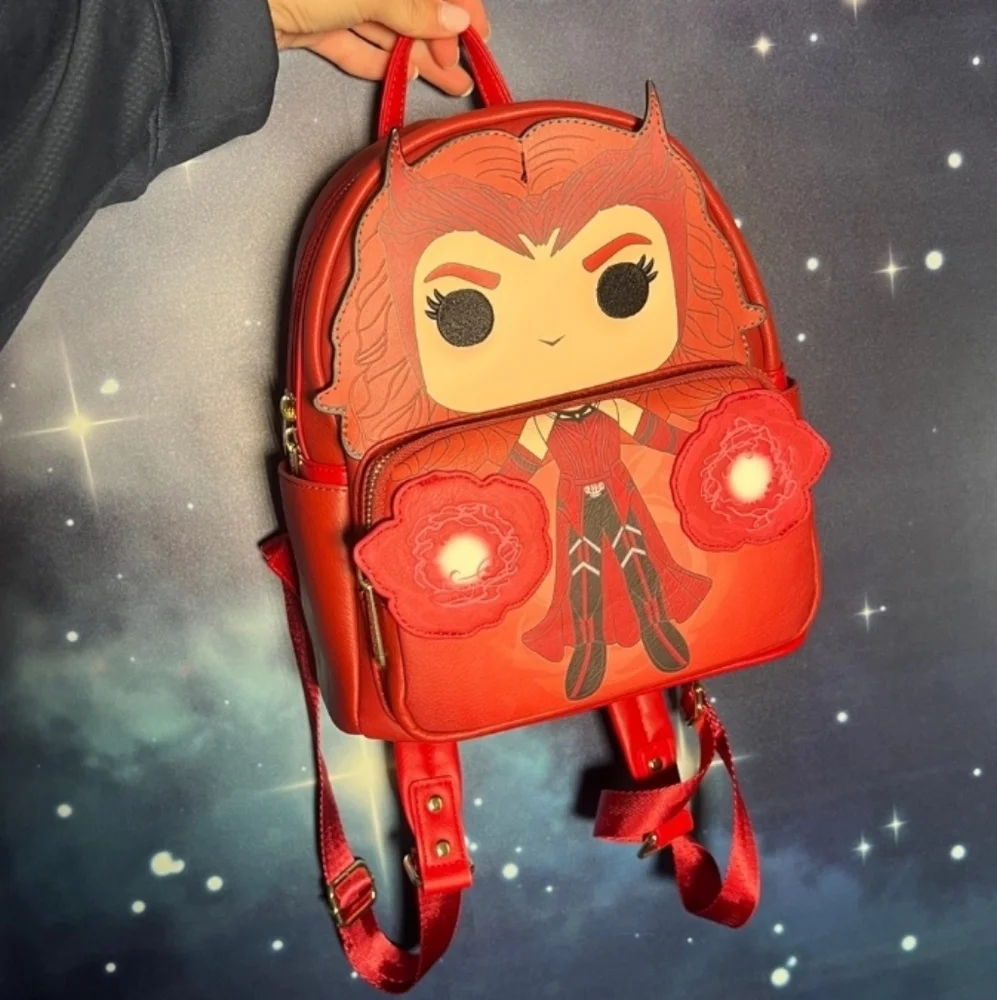 🔮 Loungefly Funko Pop Marvel Scarlet Witch Doctor Strange Mini Backpack - Picture 2 of 6
